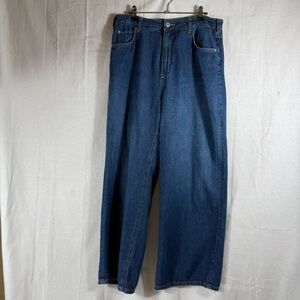 Pilcro The Annie Jean Women’s 31 Wide Leg High Rise Med Wash